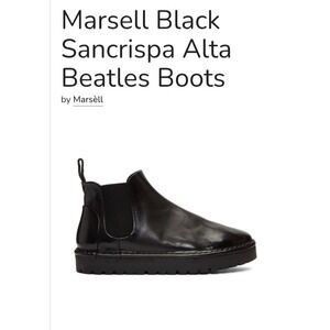 NWOT Marsell Sz 36 Women's Black Platform Leather Sancrispa Alta Beatles Boot